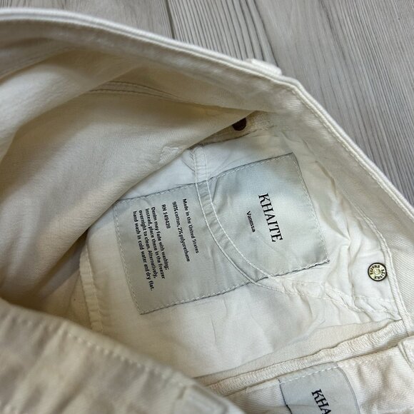 Khaite Authentic Solid Bone White Ivory Vanessa High Rise Slim Skinny Jeans 26 - Picture 6 of 12